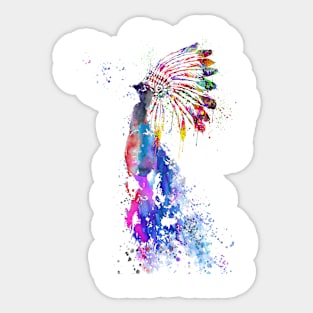 Aztec peacock Sticker